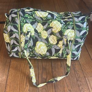 Vera Bradley green and black travel bag